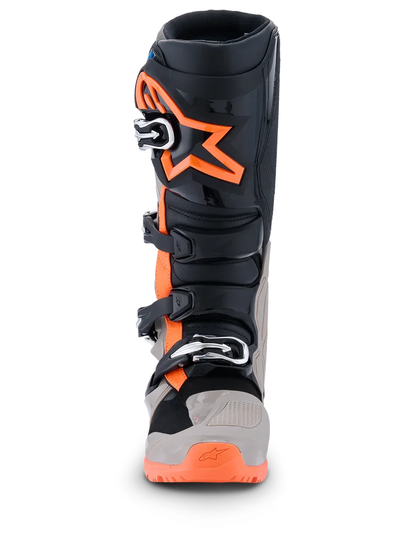 Bota Alpinestars Tech 7 Nova Enduro 26 Preto/Cinza/Laranja Fluor
